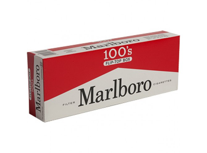 МАЛЬБОРО РЕД 100 ММ (США, ТВЕРДАЯ ПАЧКА) - MARLBORO RED 100S (USA)